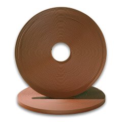 BioThane&reg; Modul 25 mm, Model: kurz, Stahl silbern / red brown