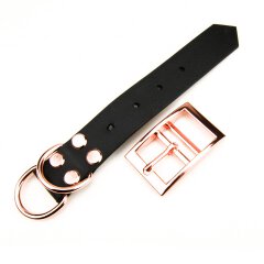 BioThane&reg; Modul 25 mm, Model: kurz, Stahl ros&eacute; gold / black