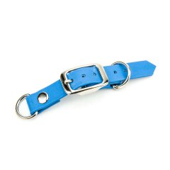 BioThane&reg; Modul 13 mm, Model: lang, Stahl silbern - light blue