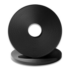 BioThane&reg; Modul 19 mm, Model: kurz, Stahl black / black