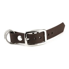 BioThane&reg; Modul 19 mm, Model: kurz, Stahl silbern / dark brown